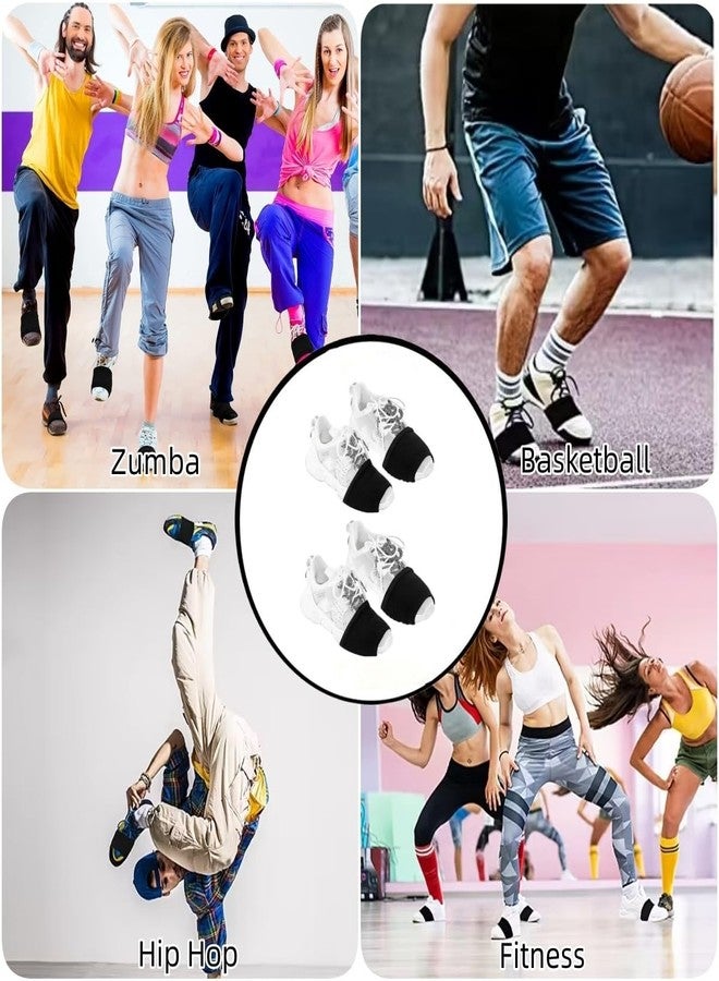 Sanseenia 2 Pairs Socks for Dance Over Sneaker, Dance Shoe Socks on Smooth Floors, Dancing Sliders Turning Socks Dance Shoe Covers (Black) - Image 5